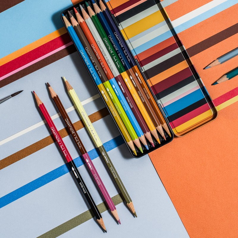 PAUL SMITH 水溶性 雙色色鉛筆｜卡達Caran D’Ache