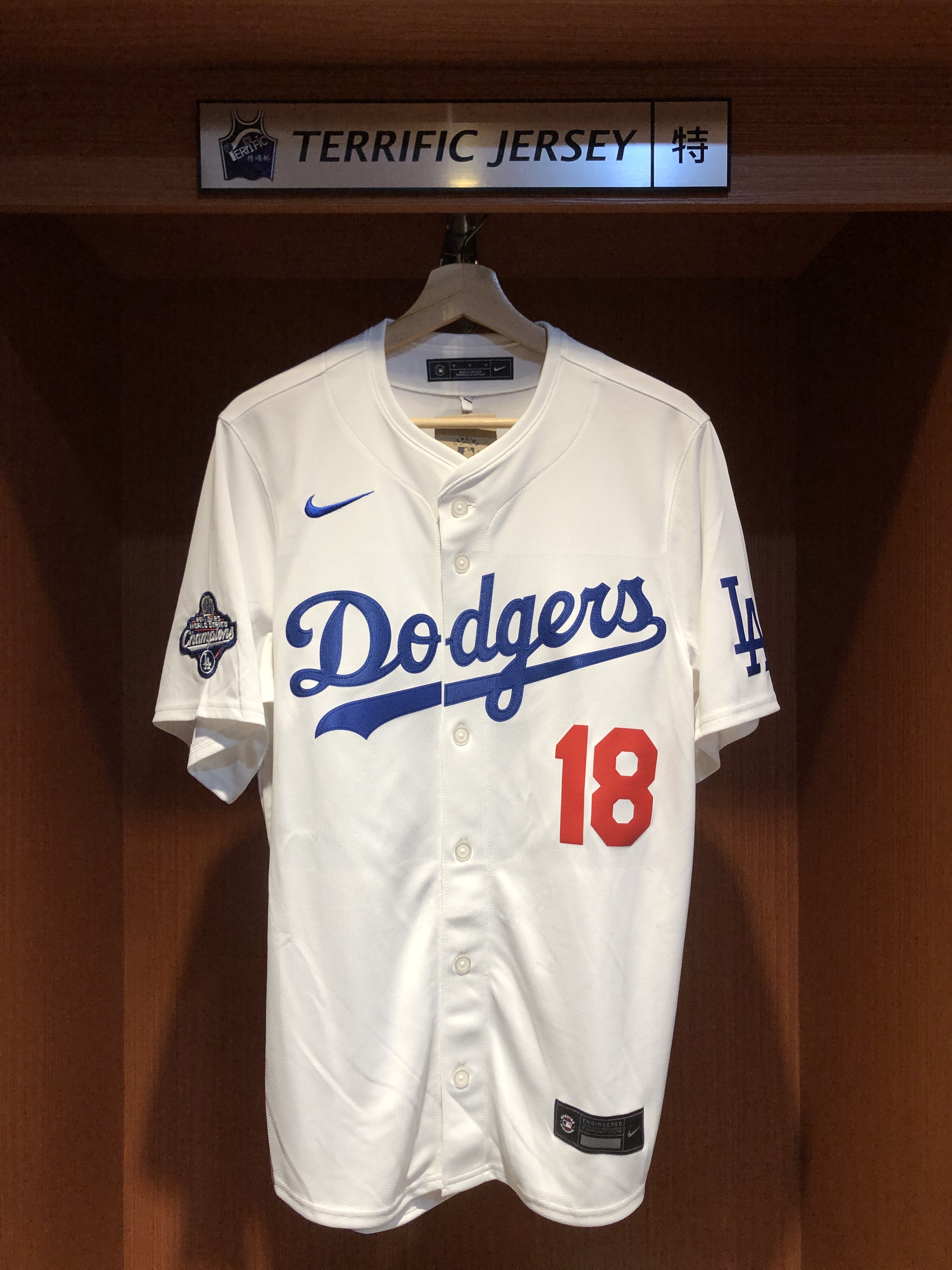 MLB球衣 Yoshinobu Yamamoto 洛杉磯道奇白 冠軍臂章 冠軍 24-25 Nike Limited Player Name Jersey 球迷版 熱轉印 全新