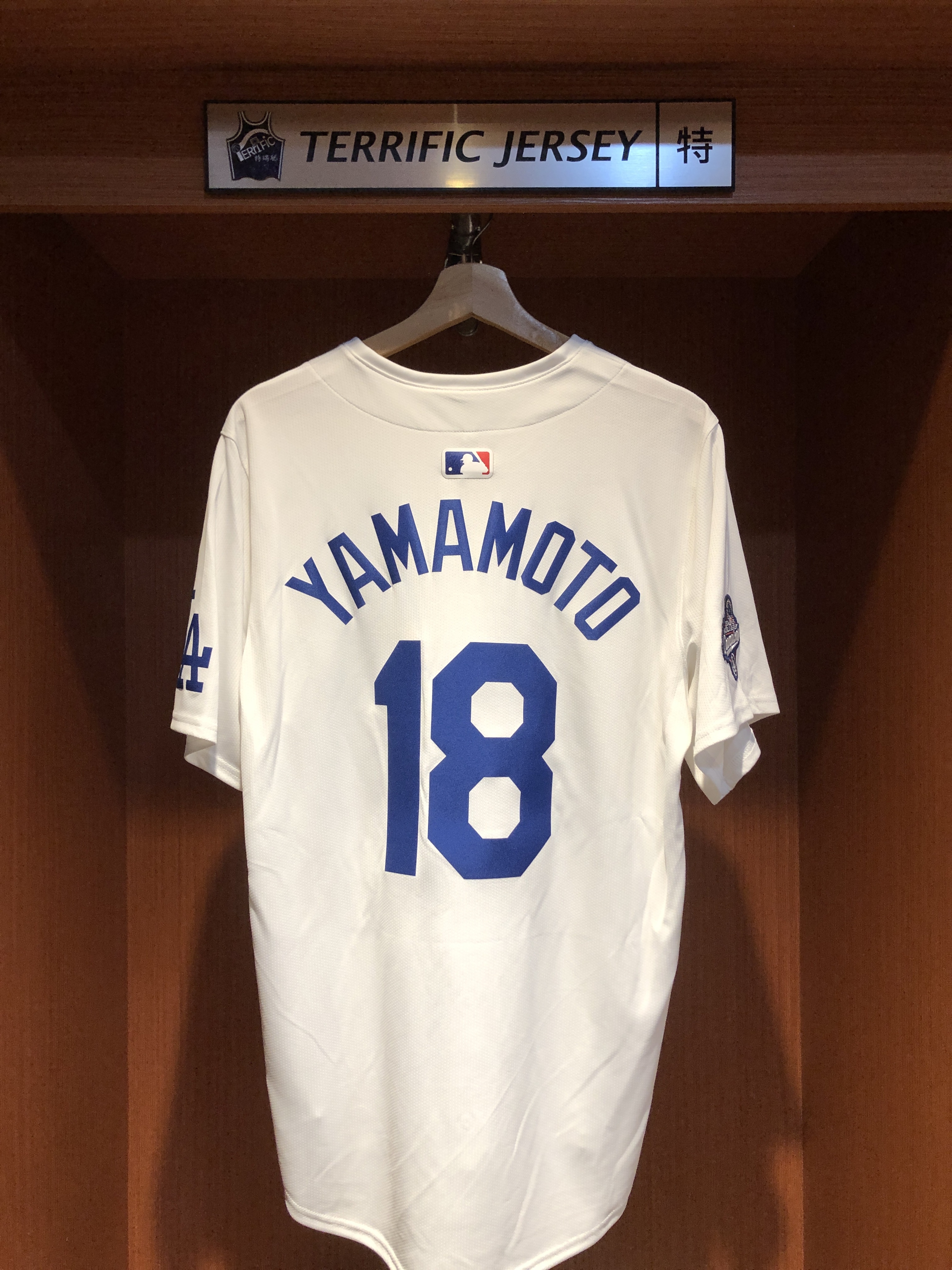 MLB球衣 Yoshinobu Yamamoto 洛杉磯道奇白 冠軍臂章 冠軍 24-25 Nike Limited Player Name Jersey 球迷版 熱轉印 全新