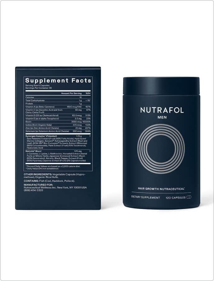 美國 Nutrafol 男士生髮補充劑 120粒【正品  】  經臨床證明可增稠頭髮 Hair Growth for Men 章小蕙推薦