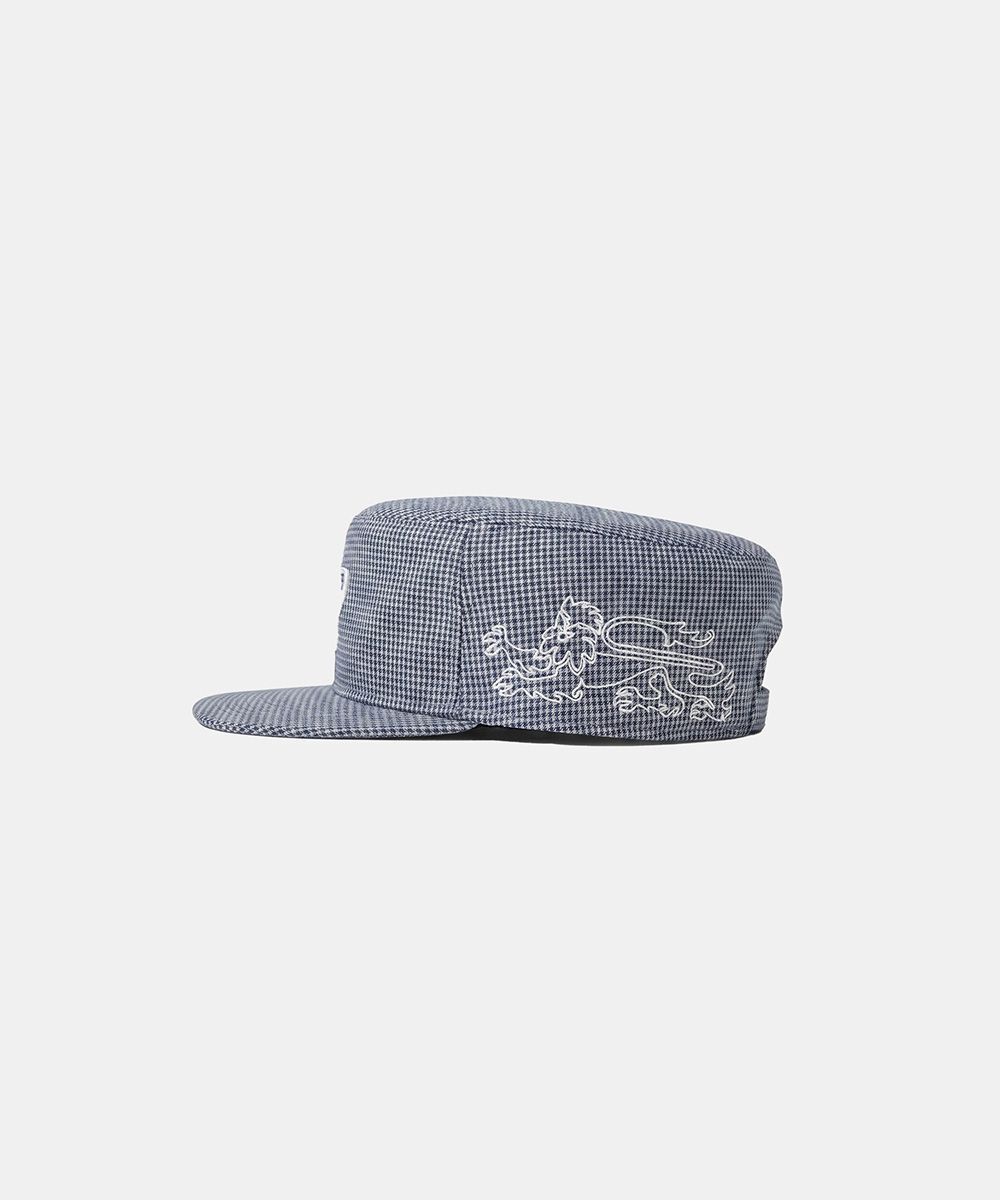 BADBLOOD Big B Logo 藥盒帽 - 深藍格紋 w-hat26-006