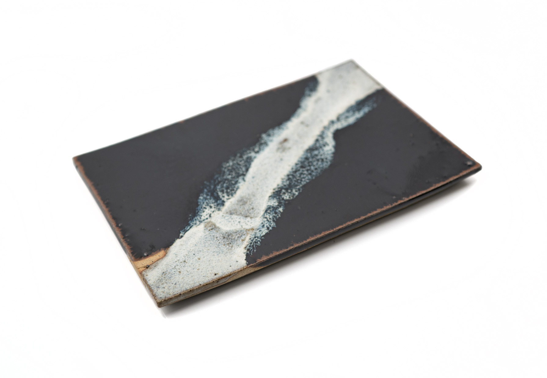 中野陶痴窯｜唐津燒  長型大皿 25.5 cm