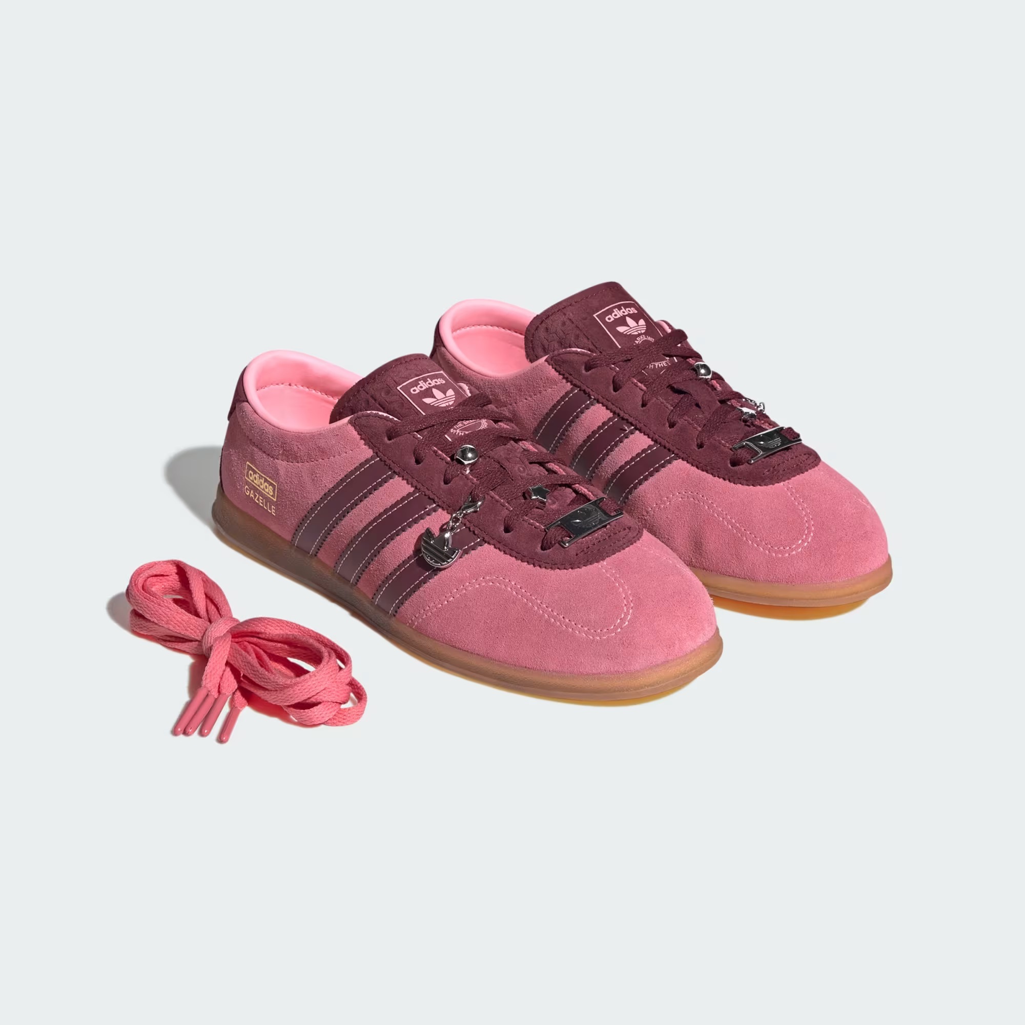 Adidas Originals Gazelle Lo Pro 日本限定 Moussy 玫瑰紅 焦糖底 吊飾 薄底 復古鞋 KI5309