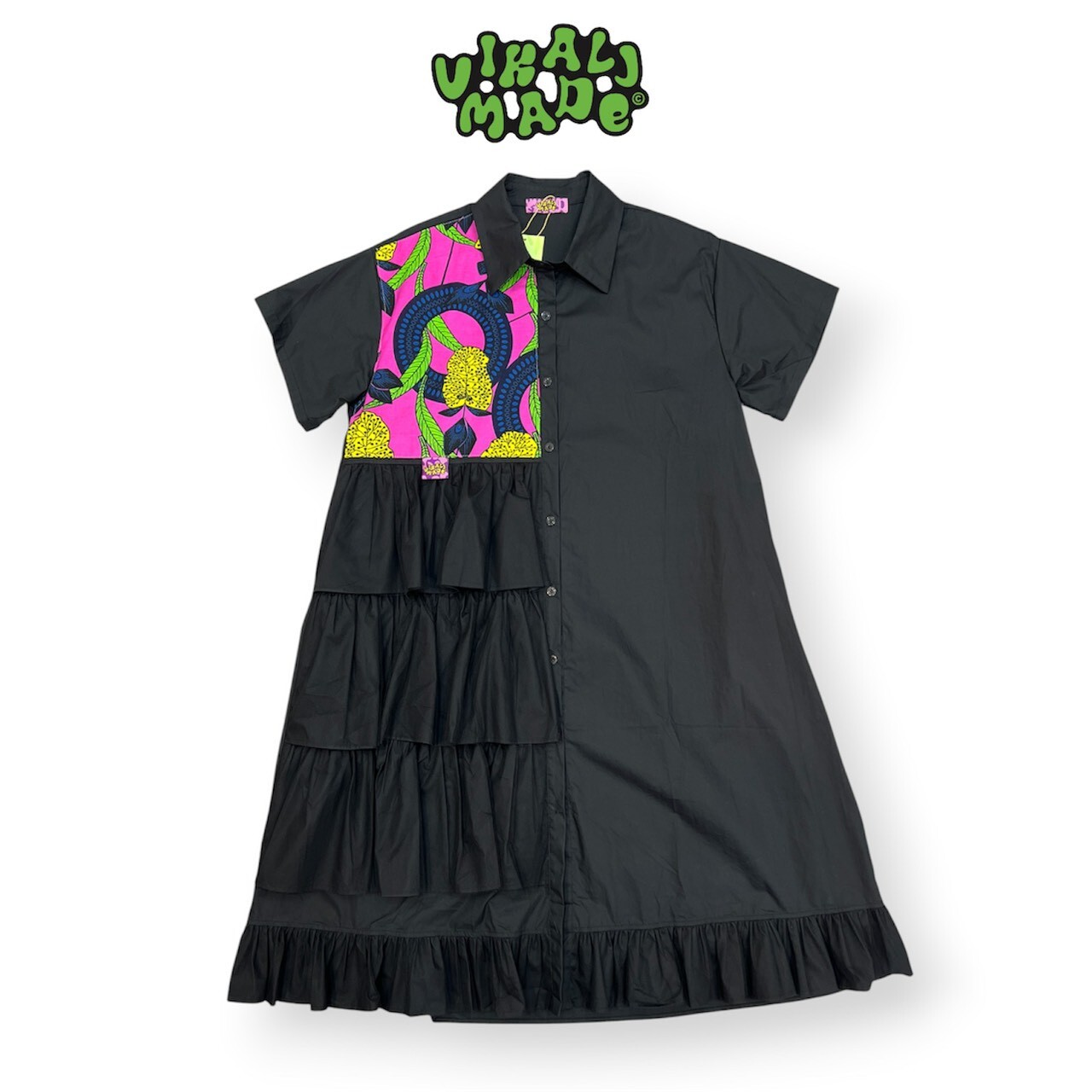 Annstudio｜Patchwork Shirt Dress