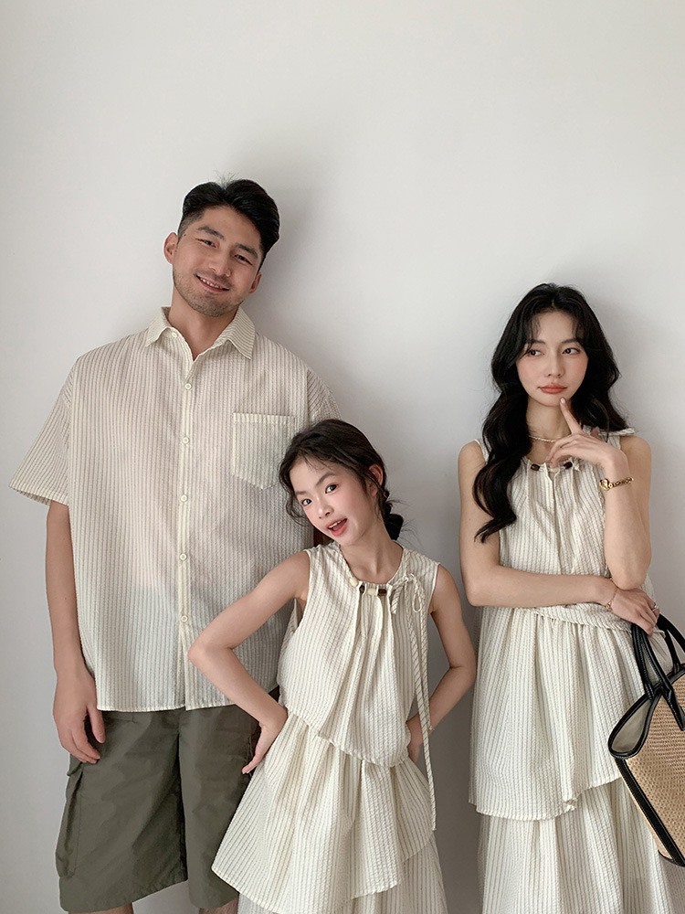 日系簡約條紋洋裝