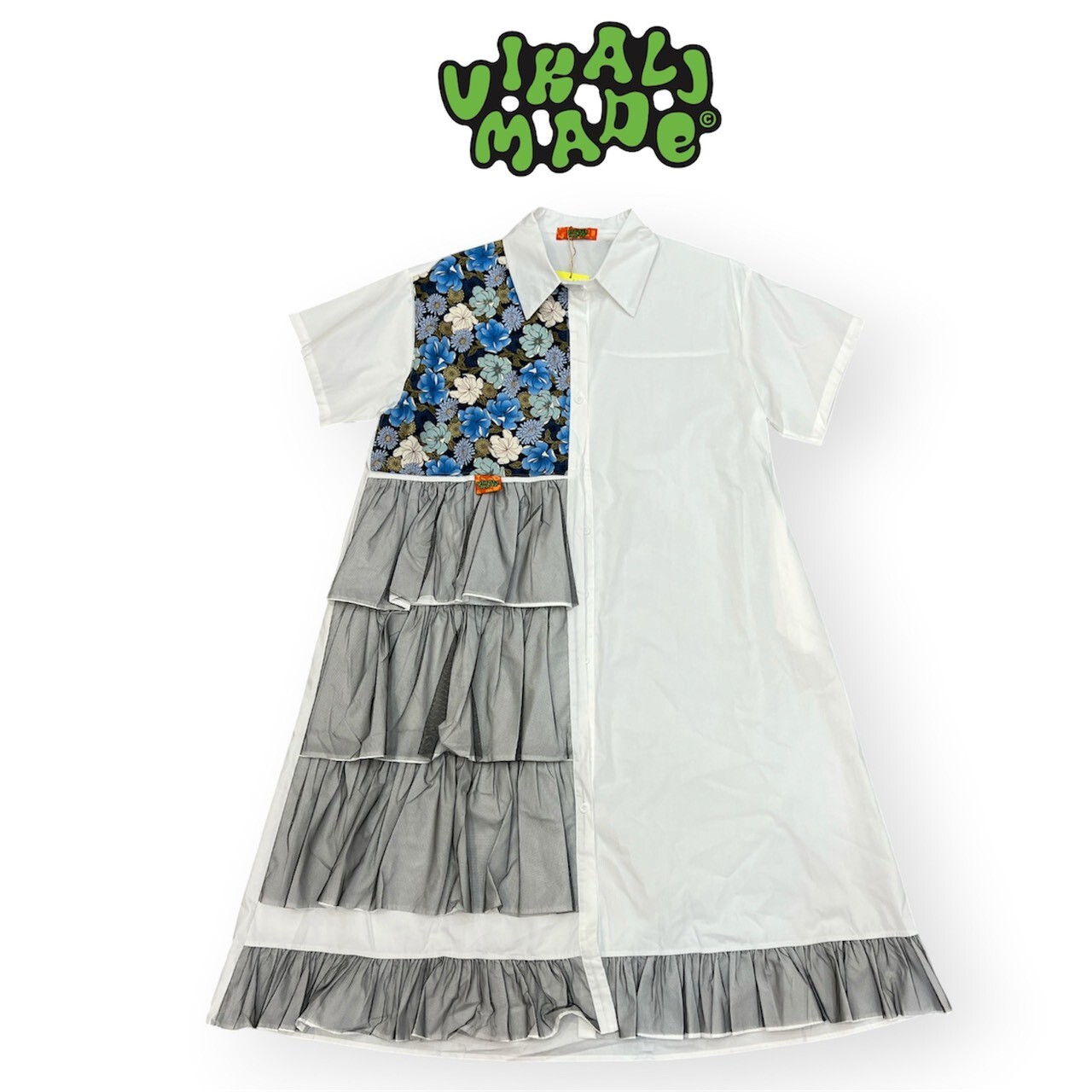 Annstudio｜Patchwork Shirt Dress