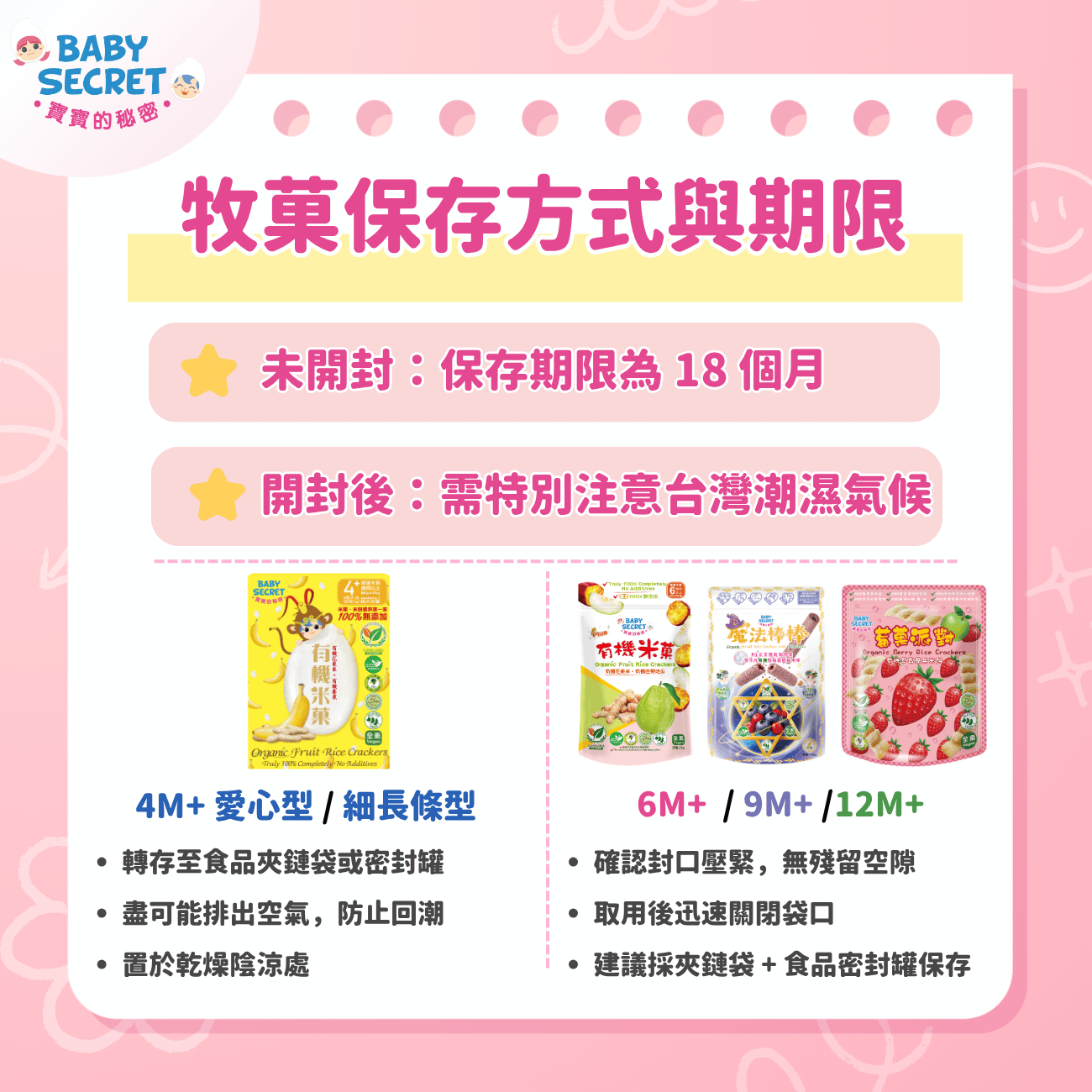 保存方式與期限，開封前後都說清楚