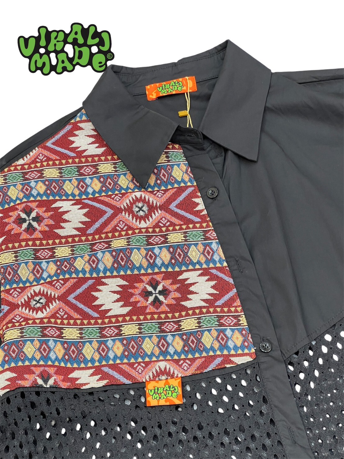 Annstudio｜Patchwork Shirt Dress