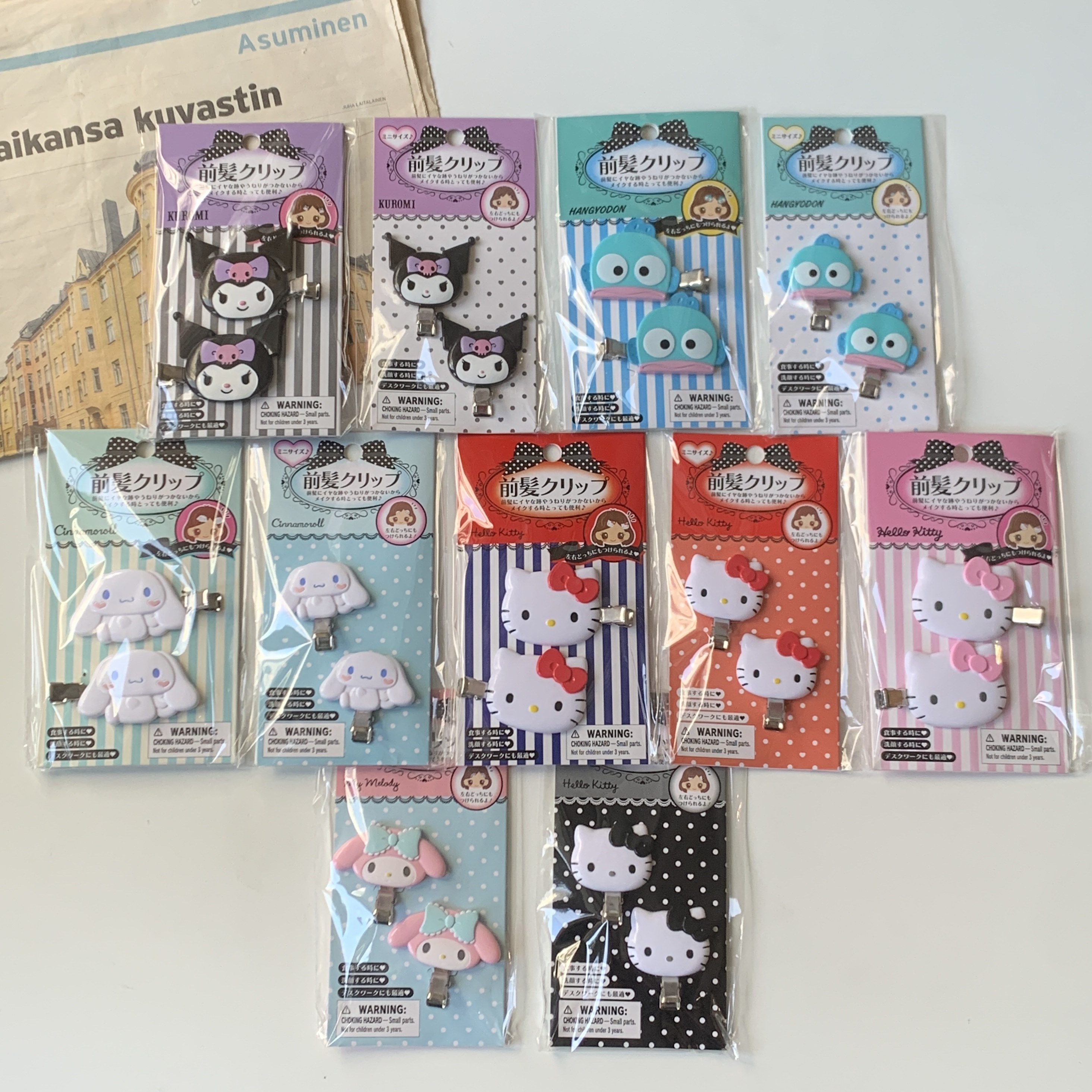 🇯🇵日本限定 Sanrio 三麗鷗立體造型髮夾(11kinds)