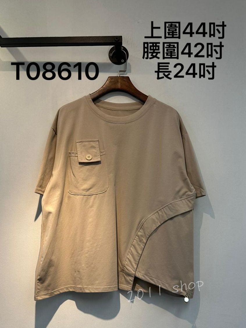 特色小口袋拼布可束TOP  上圍44吋 腰圍42吋  長24吋  T08610