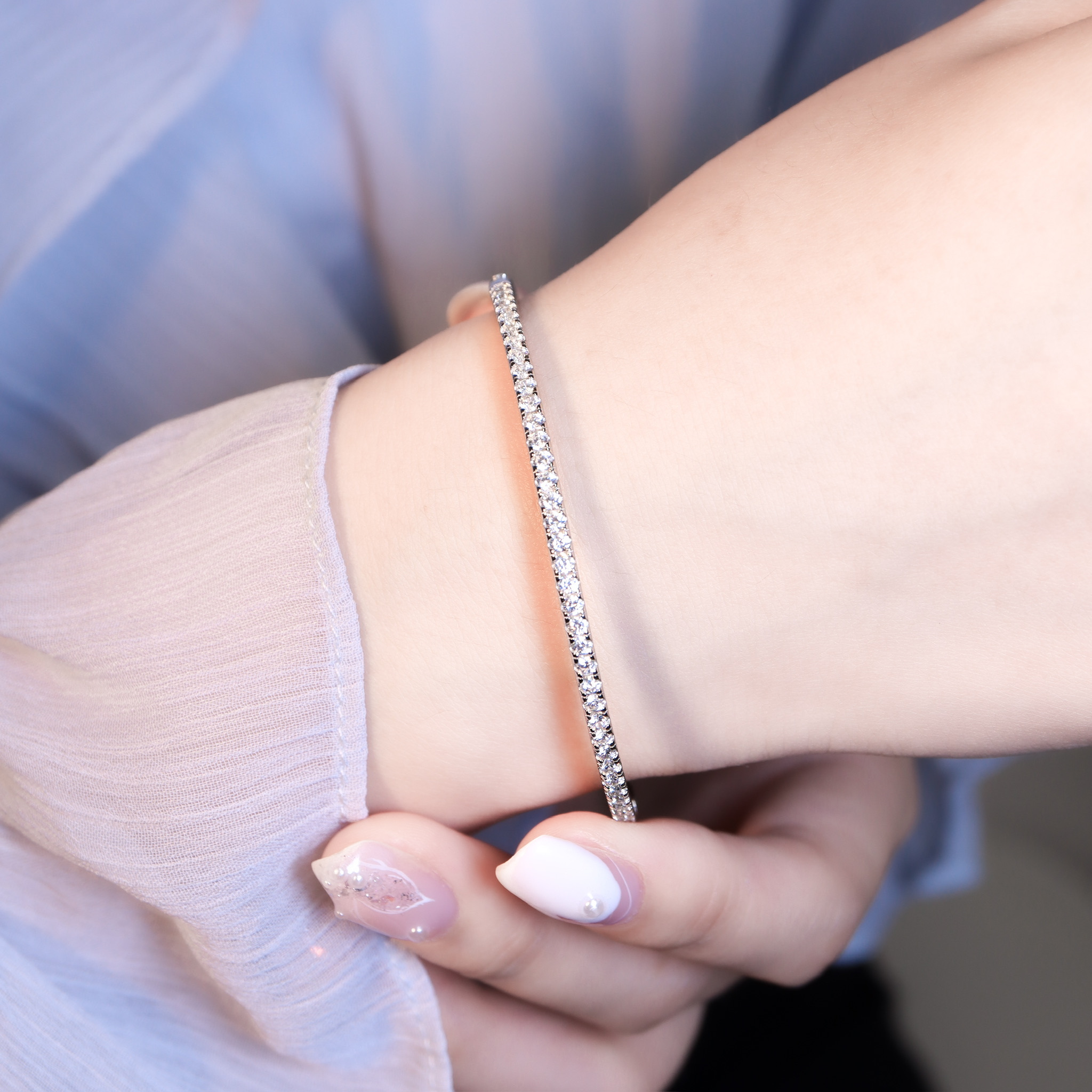 | 925 Silver・ White Gold | Poem Of Galaxy Bracelet | BR1596 |