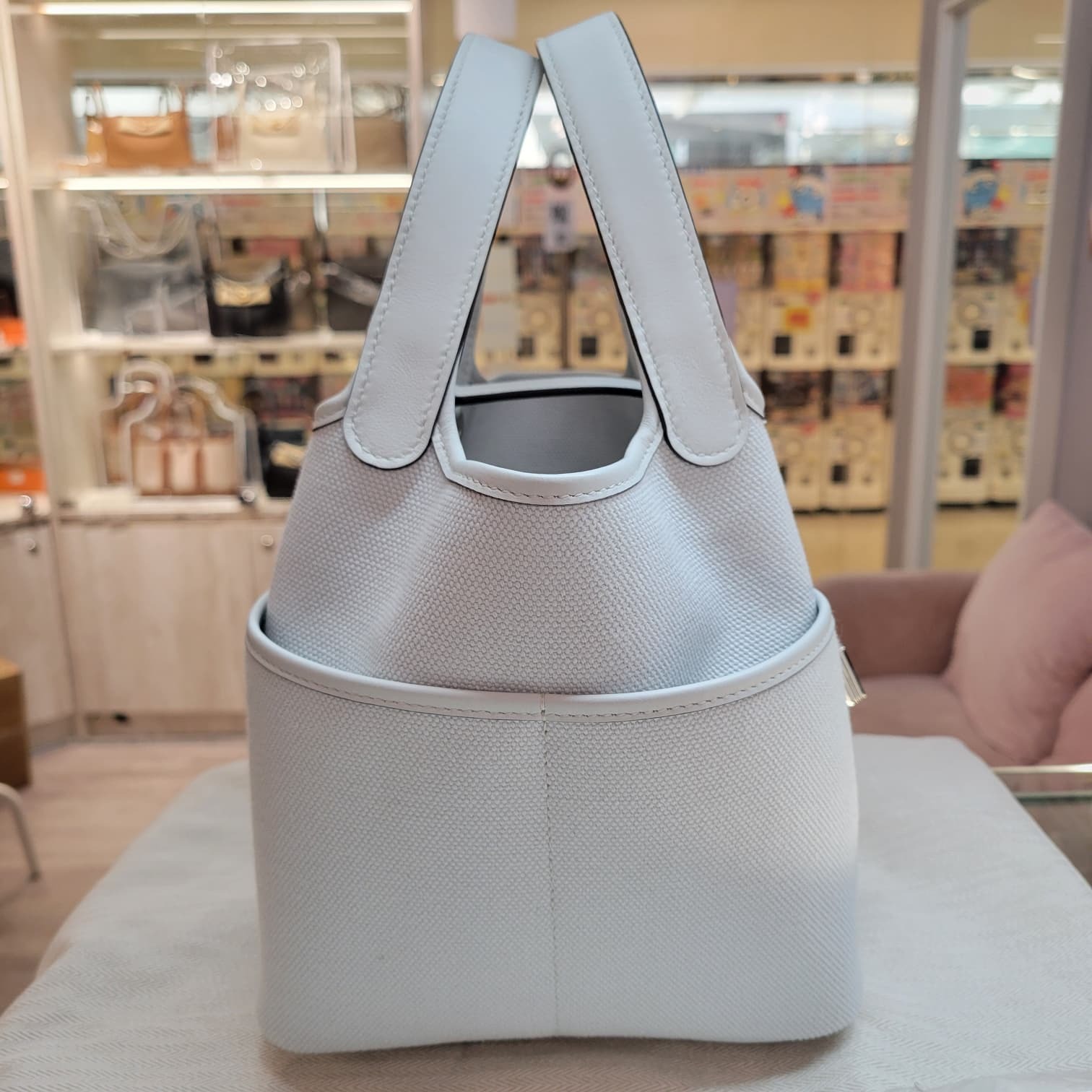 99%NEW HERMES Picotin 18 Cargo N4 gris platine CK 鉑金灰銀扣