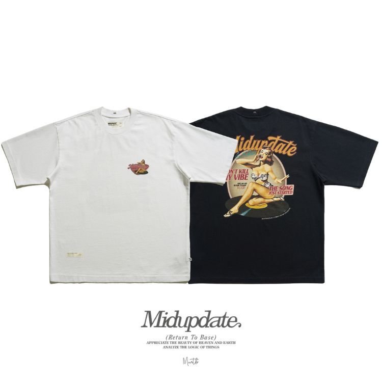 MIDUPDATE報紙女郎短T [Q2-369]