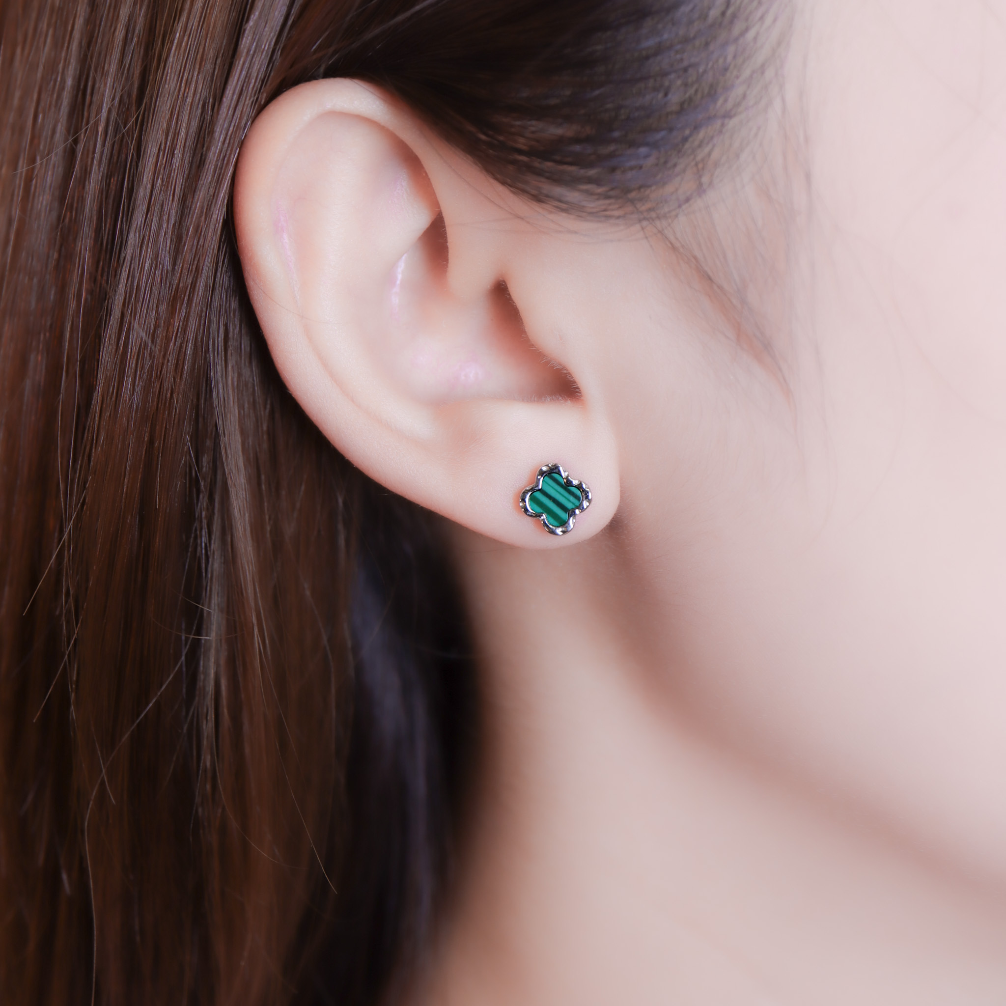 | 925 Silver・White Gold | Pure Happiness Earrings2.0（Black/White/Pink/Green） | EA1161 |