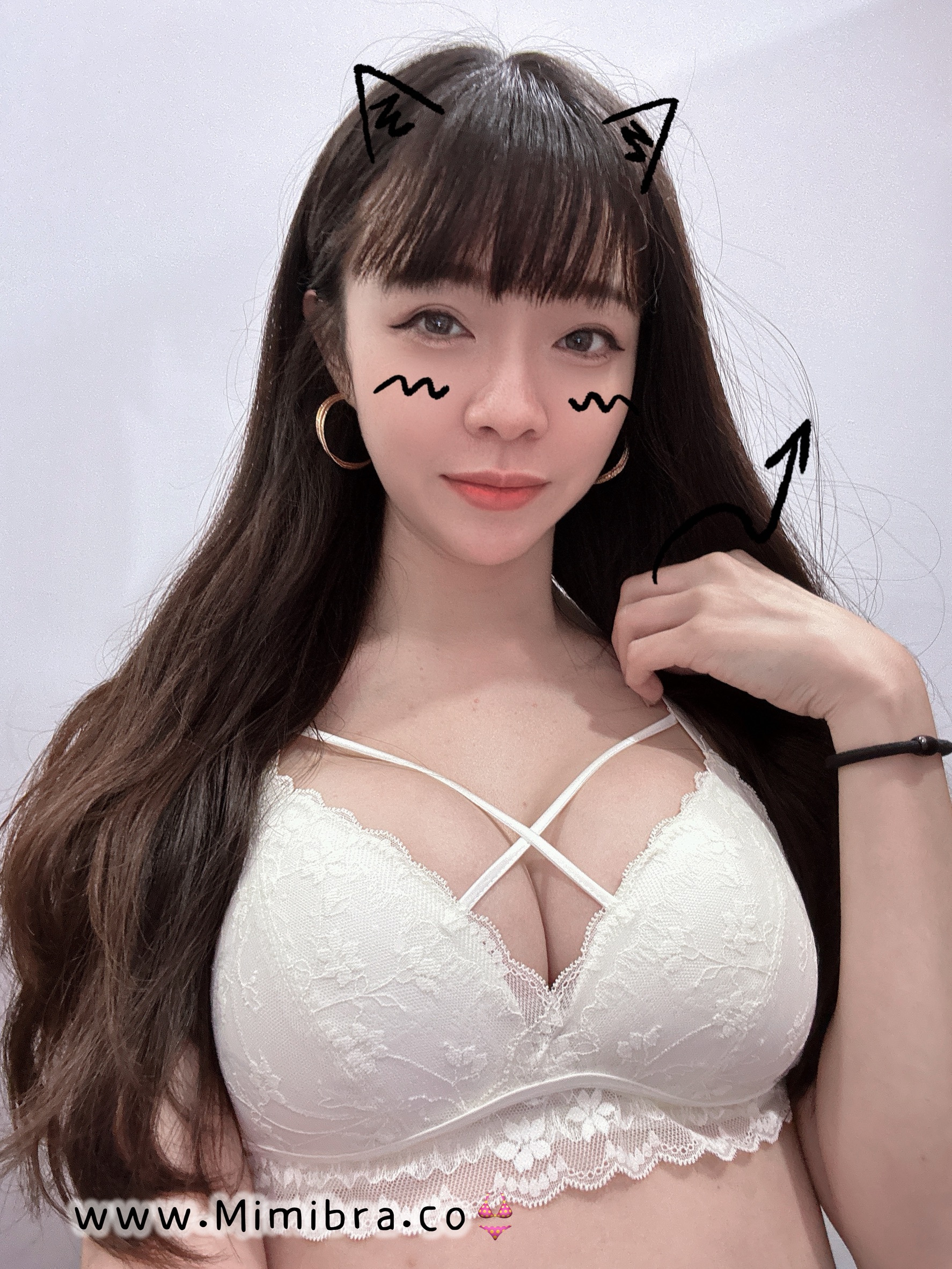 👙【浪漫私語】誘惑交叉細帶美胸花卉蕾絲內衣