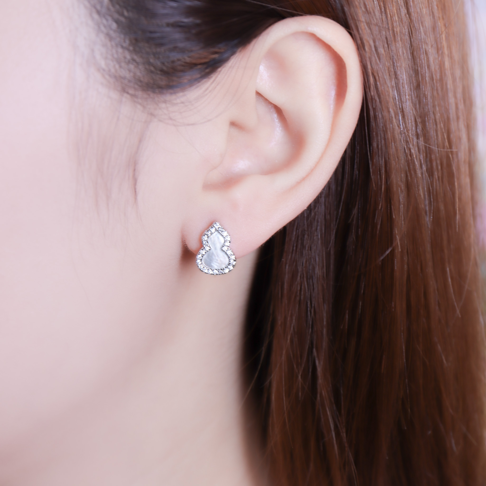 | 925 Silver・White Gold | Pure Gourd Earrings | EA1160 |