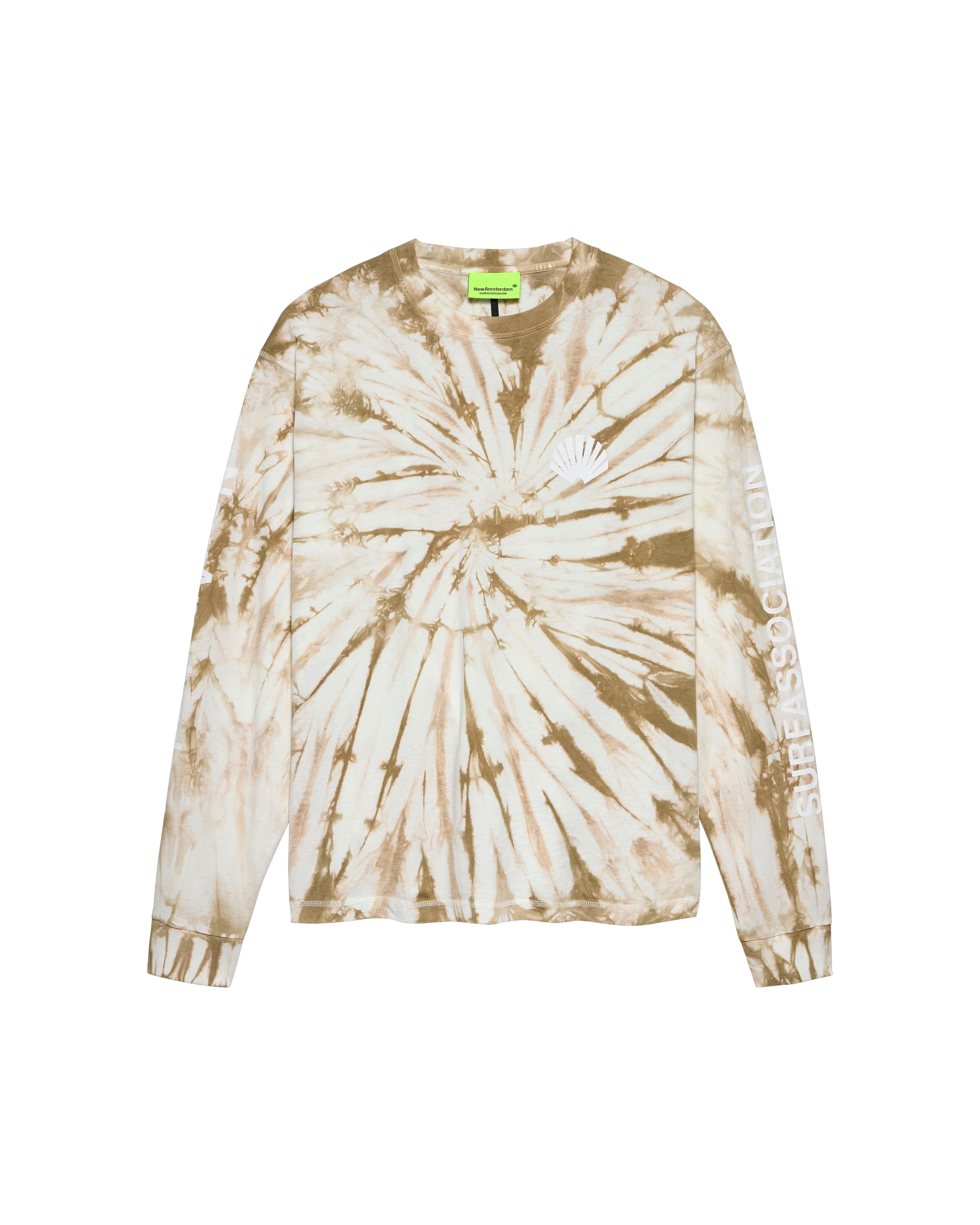 NEW AMSTERDAM SURF ASSOCIATION｜LOGO LONGSLEEVE ALMOND+FOAM WHITE TIE DYE/WHITE
