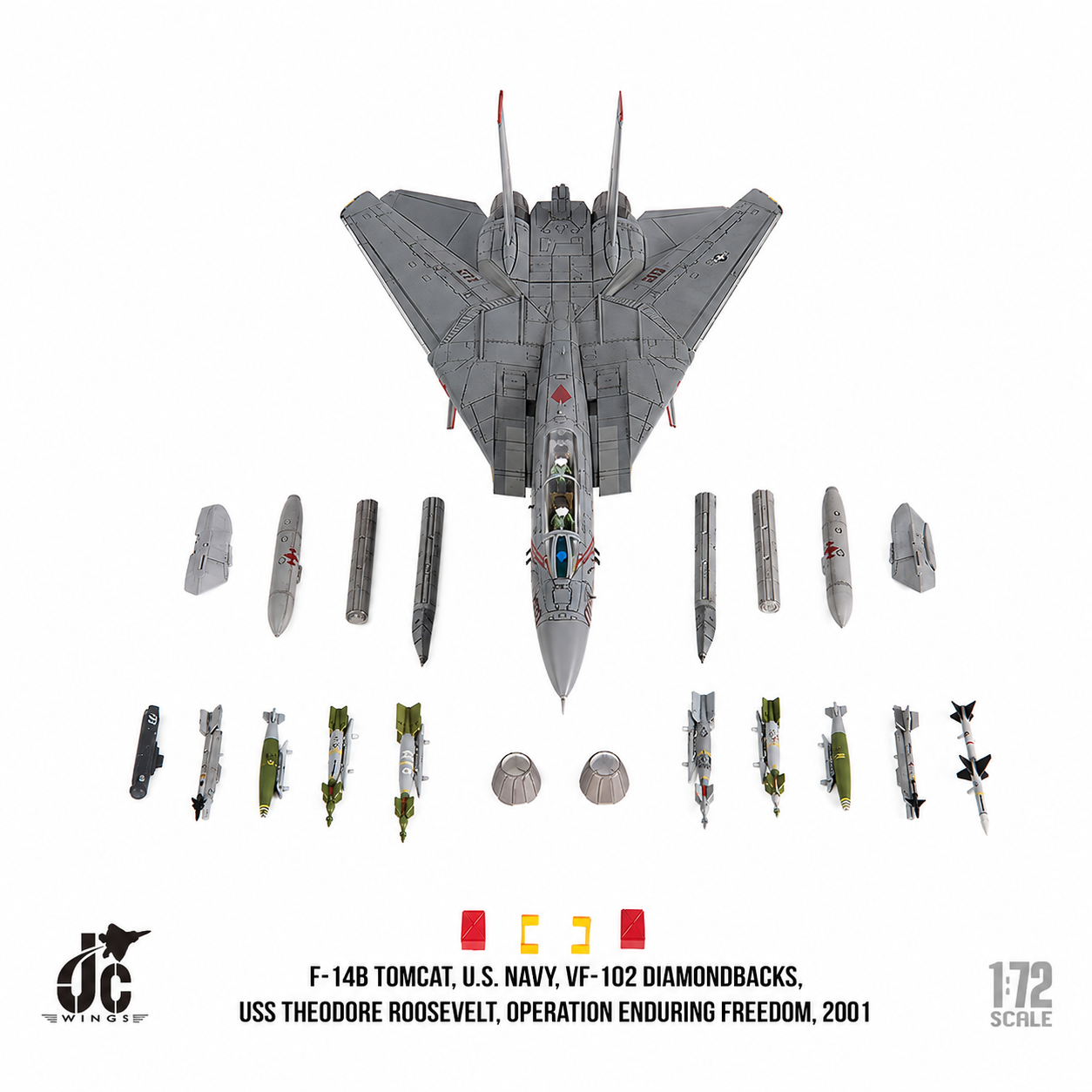 JC wings 1/72 美國海軍 F-14B「雄貓」2001年VF-102「響尾蛇」中隊
