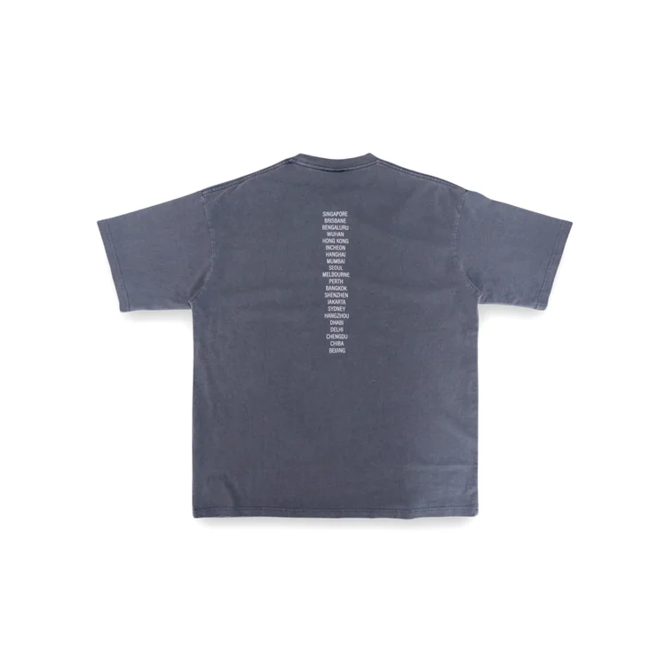 2nd Closet "HYROX" TIGER WASHED T-SHIRT - Blue | TE33