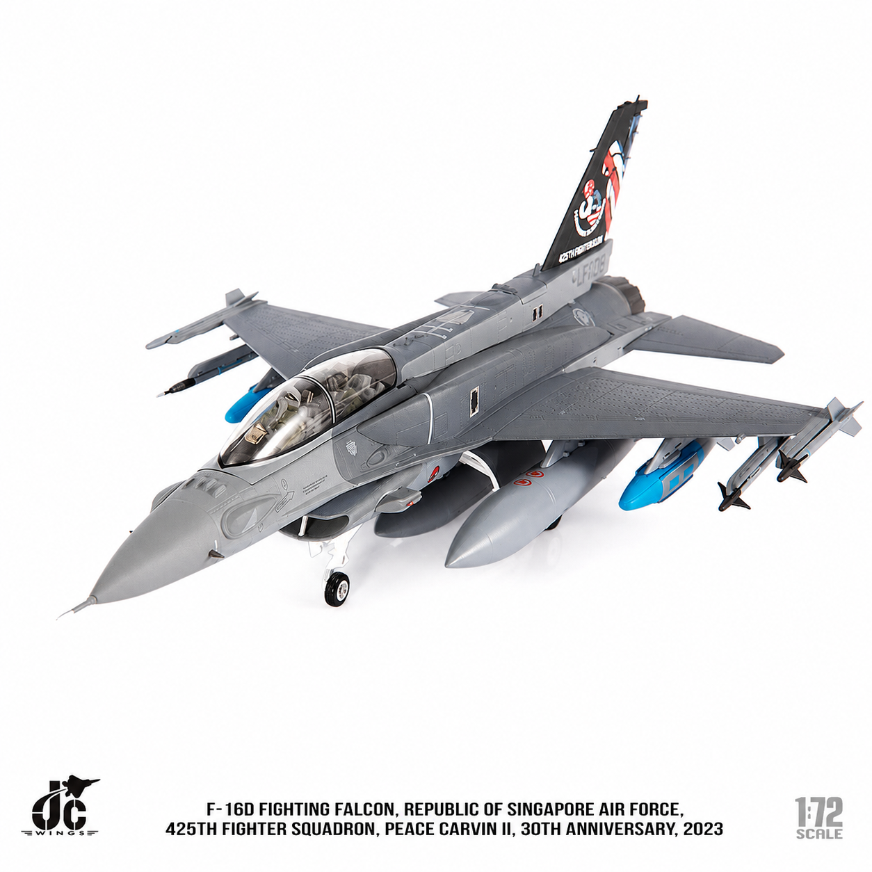 JC wings 1/72 新加坡共和國空軍 F-16D 2023 (01-6029) 第425戰鬥機中隊