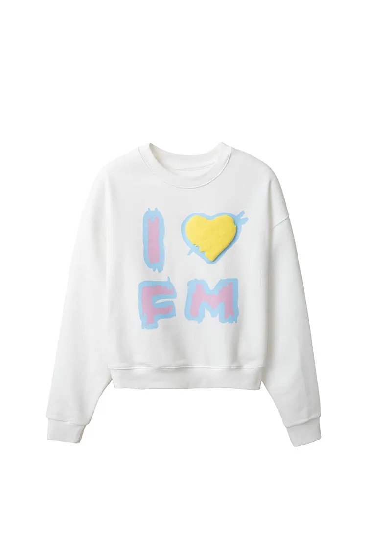FENGME x Kimi Ji I LOVE FM Sweatshirt - White