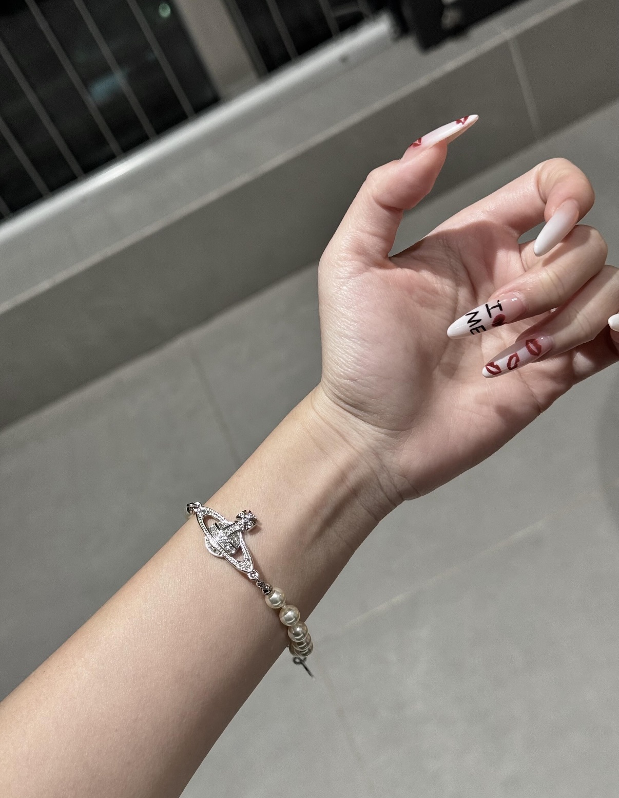 Vivienne Westwood Bas Relief Pearl Bracelet