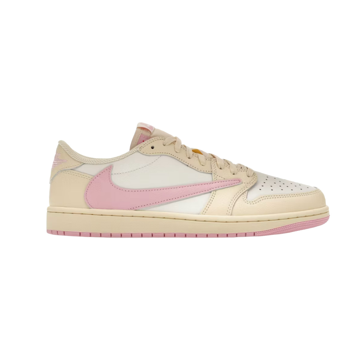 -(A4c)-TRAVIS SCOTT X AIR JORDAN 1 RETRO LOW OG "SHY PINK" 倒勾 米白 粉勾-IQ7604 100