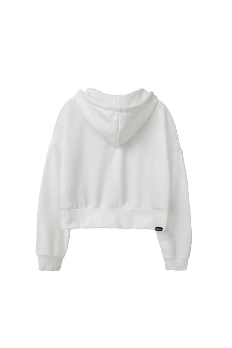 FENGME x Kimi Ji Puffy Love Cropped Hooded Jacket - White