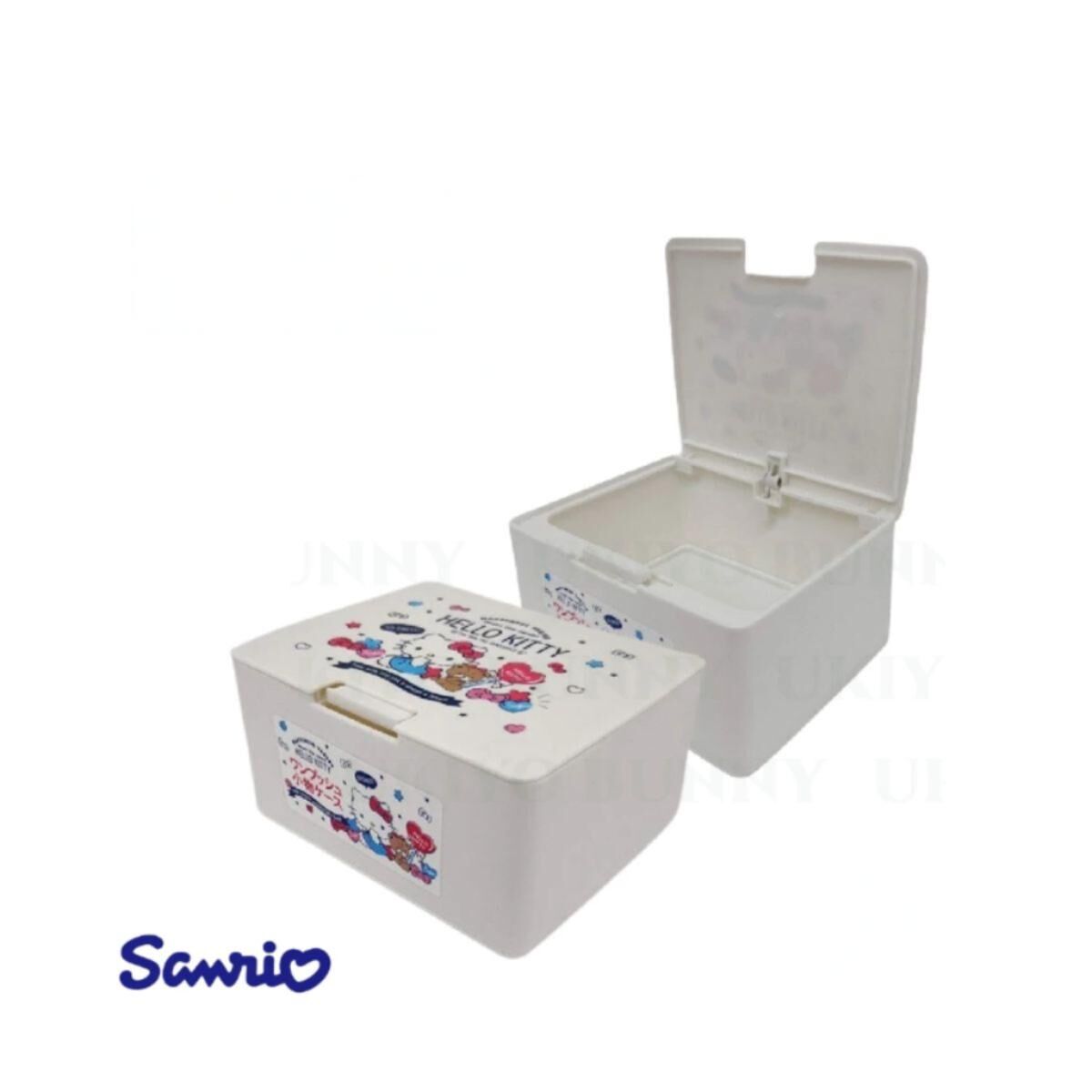 Sanrio 三麗鷗 Hello Kitty 按壓彈蓋式小物方形收納盒