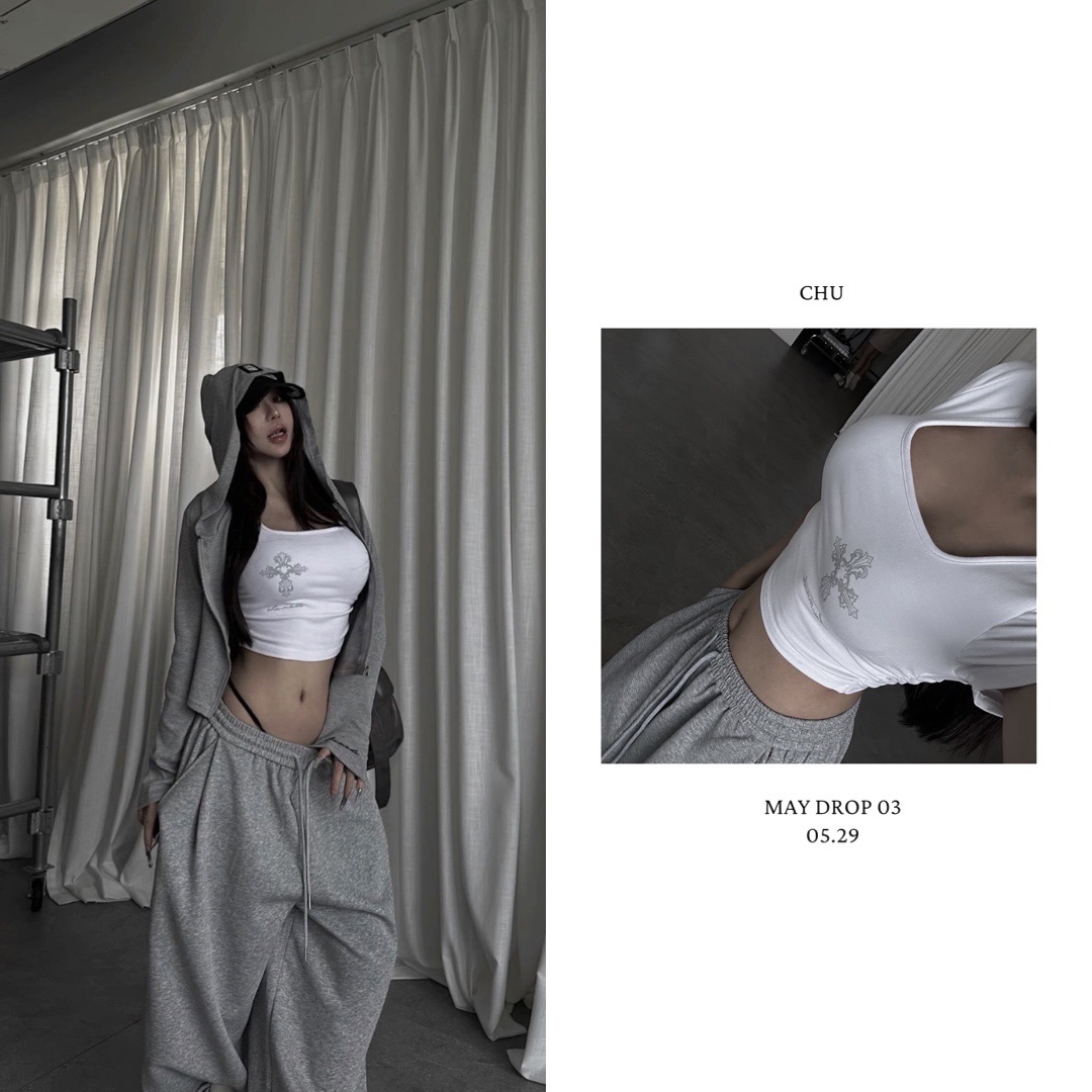 𝐂𝐇𝐔-𝐌𝐀𝐃𝐄｜Curve Bra T 十字短袖上衣 BT-03 (05.29 Drop)
