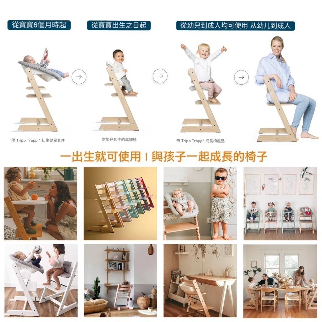 【樂森藥局】門市有展示 挪威 Stokke Tripp Trapp 成長椅 山毛櫸木/橡木 兒童餐椅