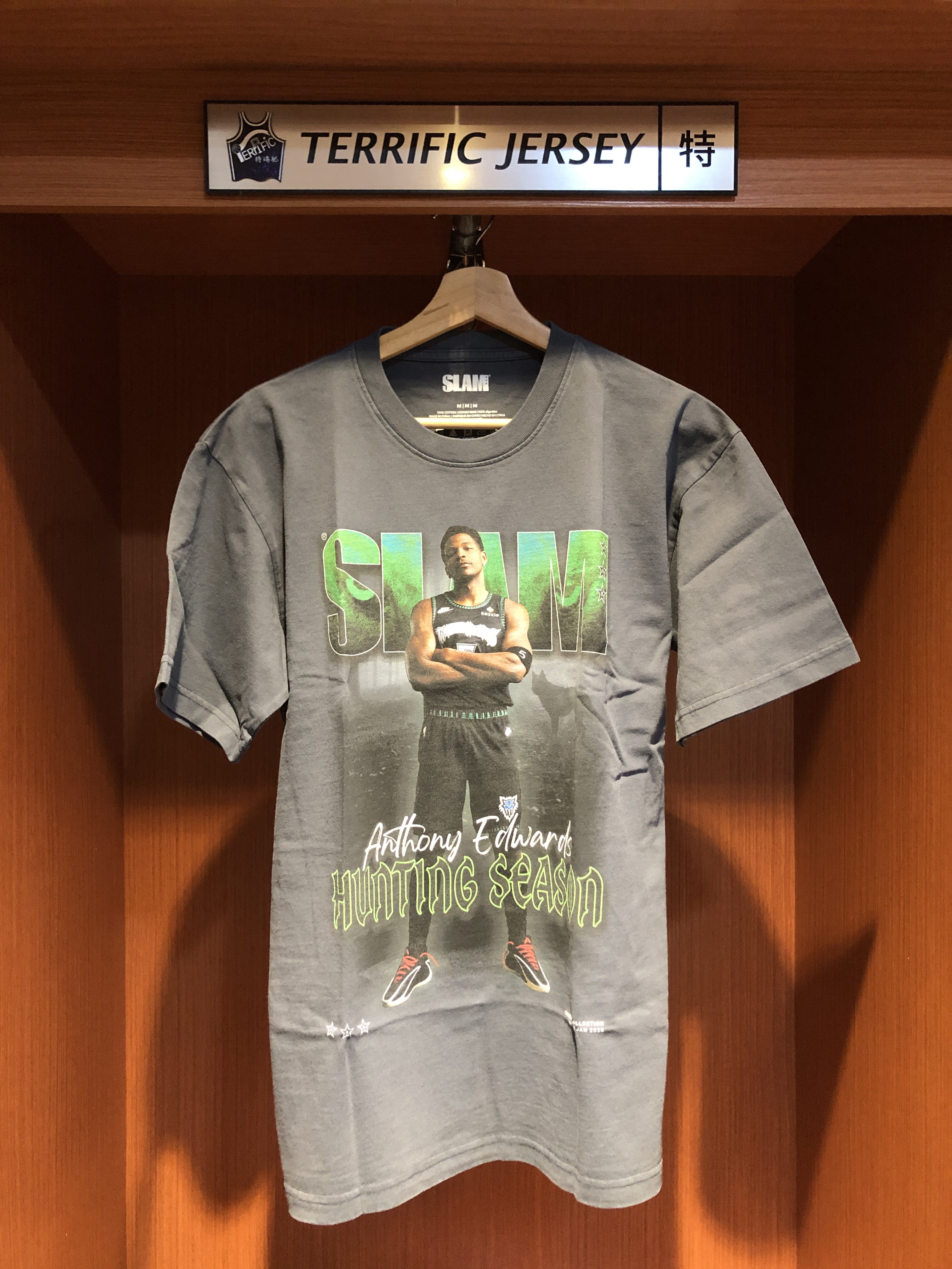 NBA短袖 Anthony Edwards 明尼蘇達灰狼 灰 SLAM Cover Tee 259 雜誌封面 Slam Tee 棉質 全新