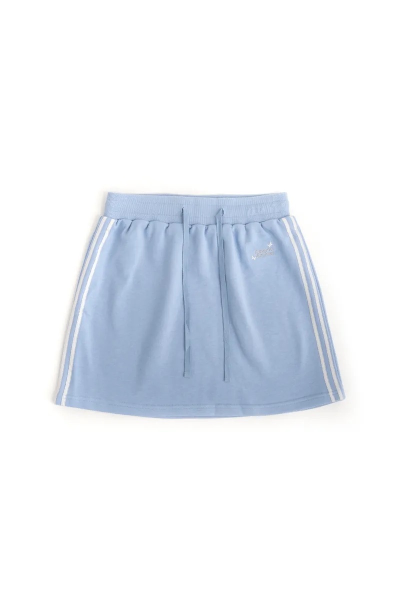 Butterfly A-line Skirt - Light Blue