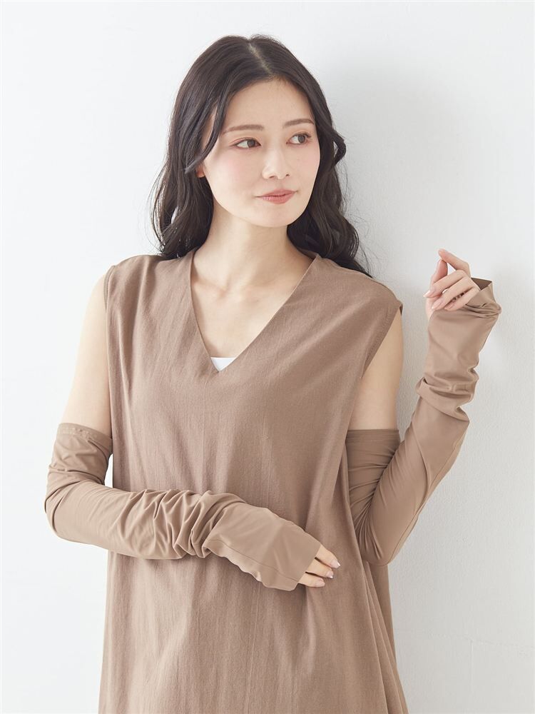 #預購 🇯🇵日本 tutuanna 抗UV98% 素面 涼感防曬袖套 60cm 26219051