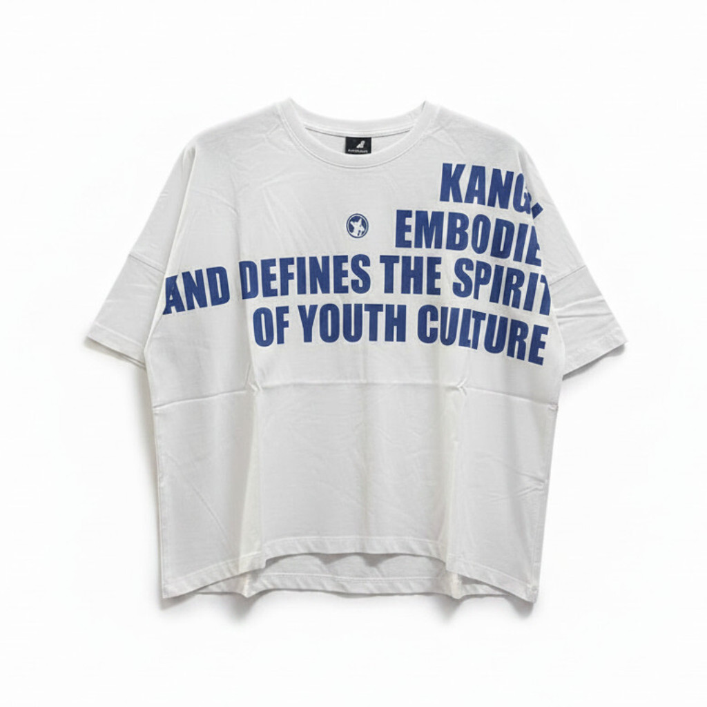 KANGOL 短T 白 大LOGO 夏日 短袖 上衣 女 6622101200