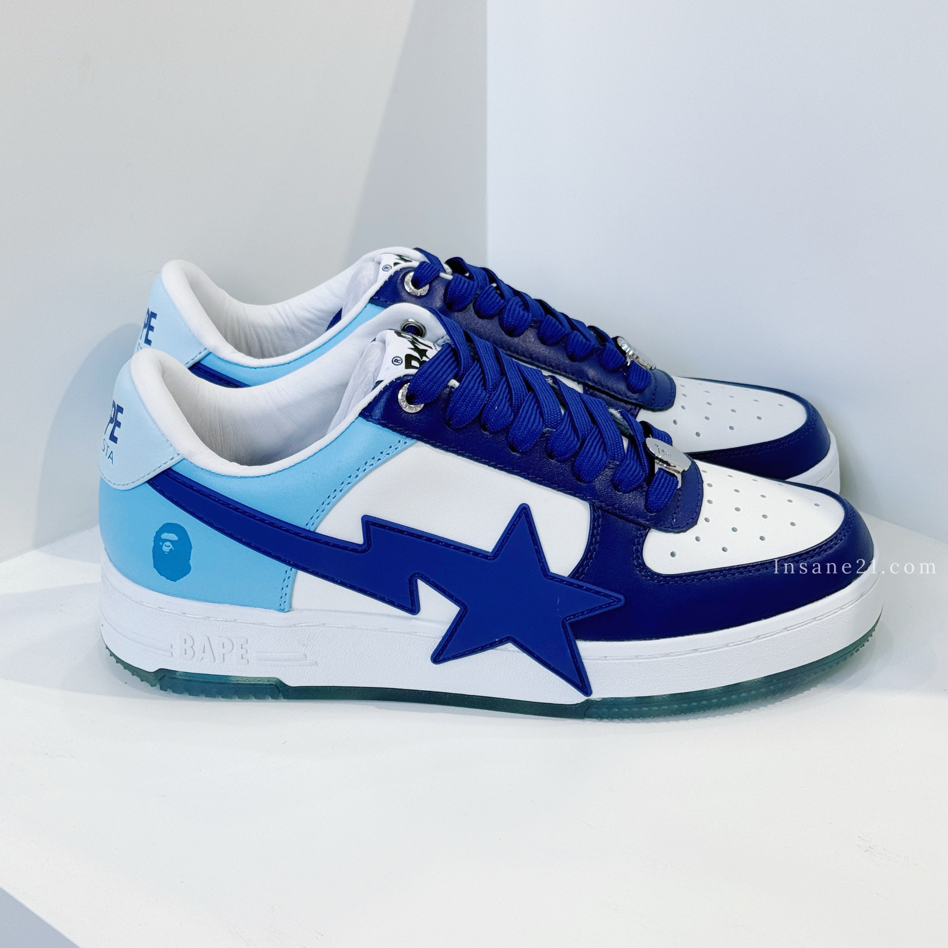 A BATHING APE® STA OS M2 綠色/藍色 兩色 閃電LOGO 跑鞋 1K80191309