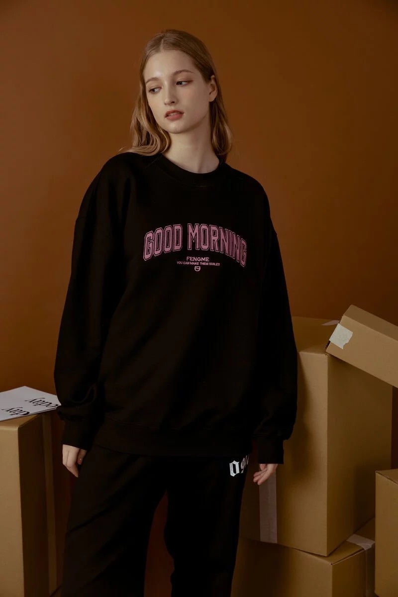 GOOD MORNING Sweatshirt - Black