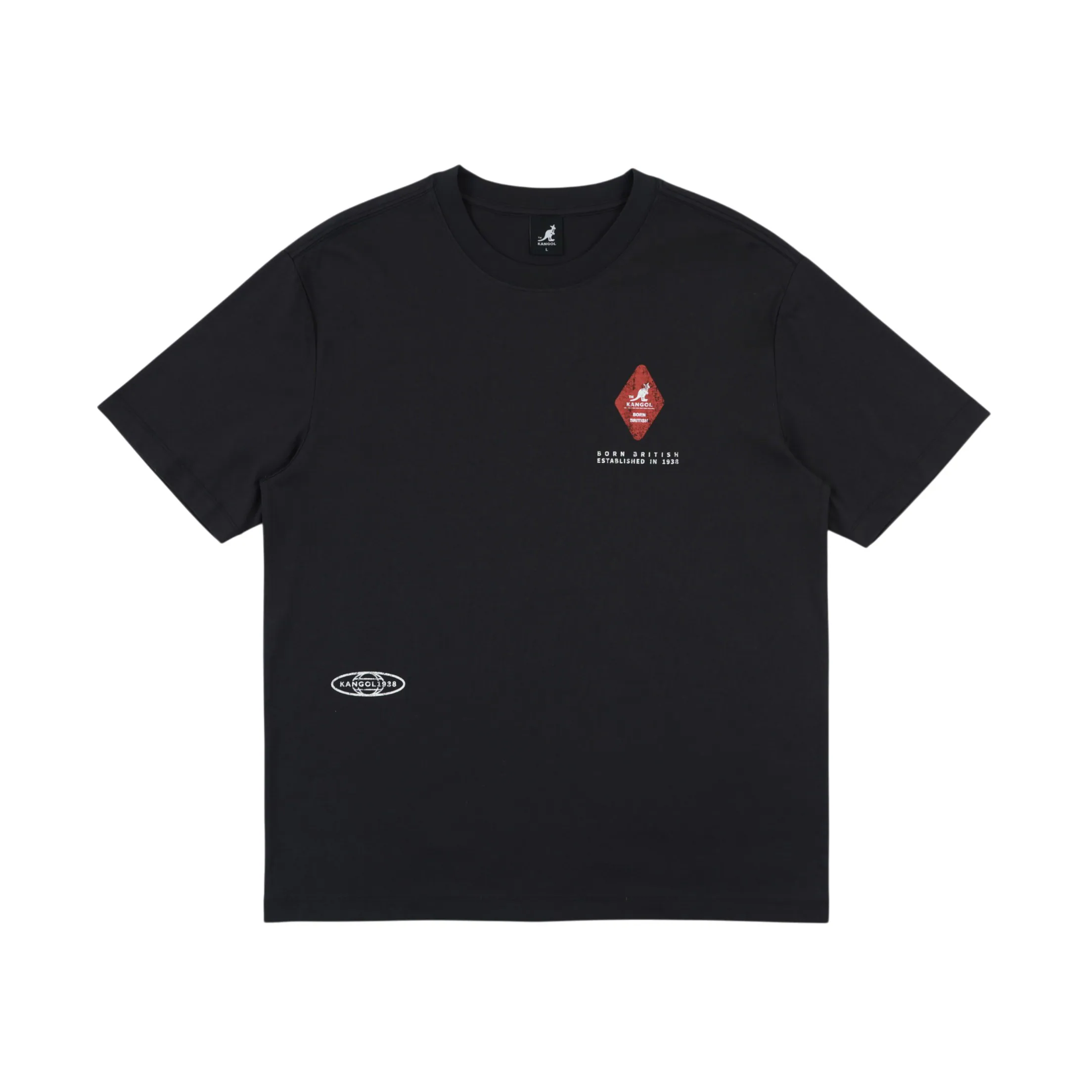 KANGOL 短T 深灰 落肩 涼感 印花 短袖 中性 6625101210