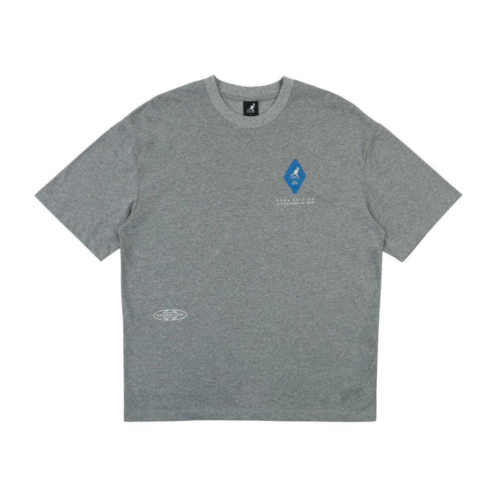 KANGOL 短T 淺灰 落肩 涼感 印花 短袖 中性 6625101212