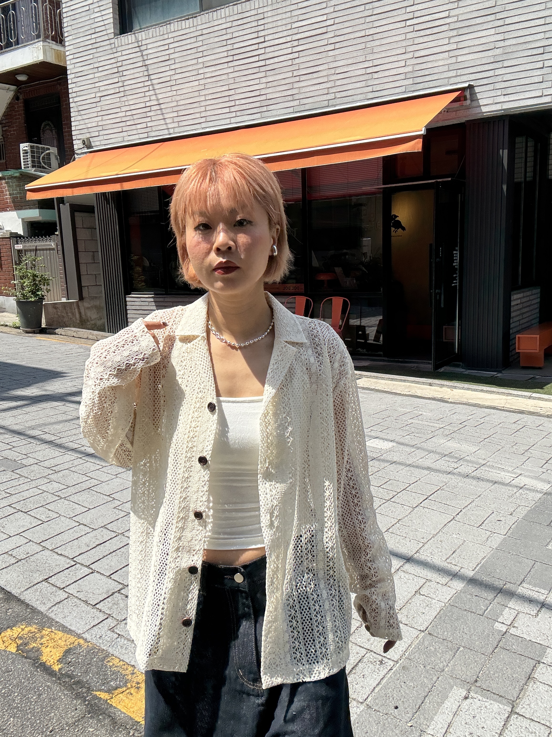 米通花木鈕恤衫