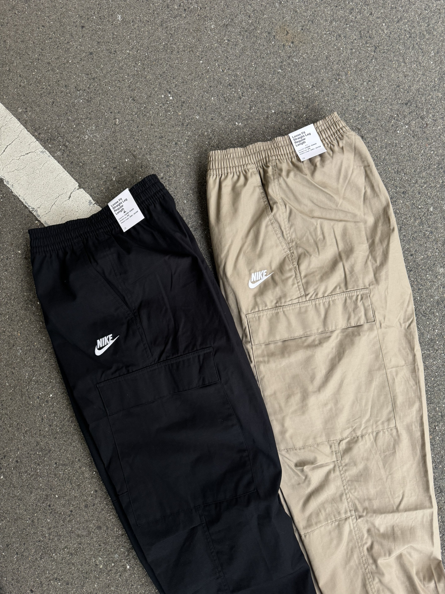 【日本限時連線代購】Nike club 梭織 多袋工裝長褲 DX0614-010 黑色 247 卡其