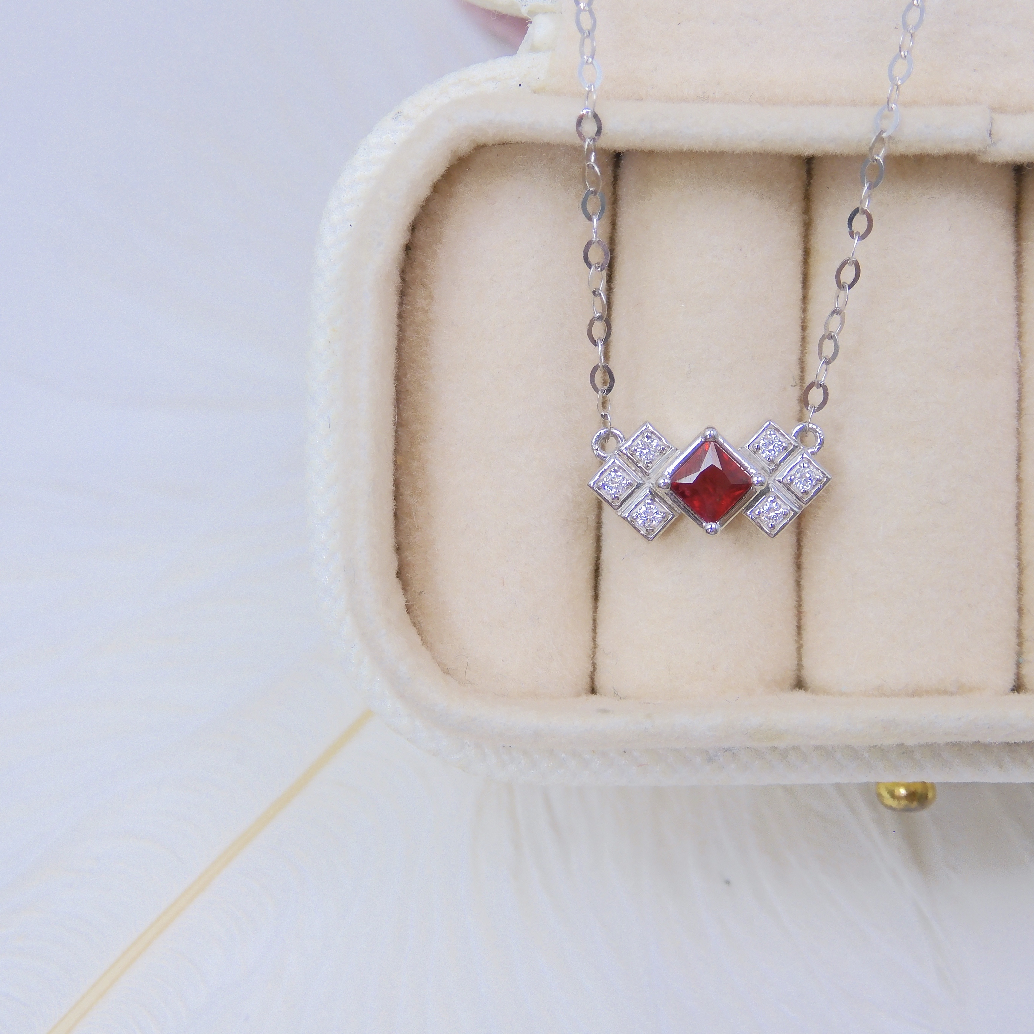 18K金 0.22ct 紅寶石項鏈