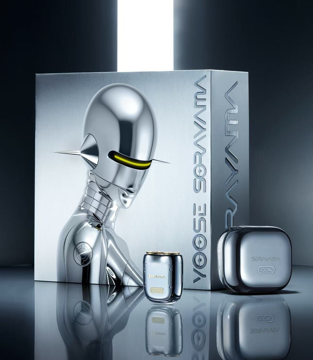Yoose Sorayama Mini Full Metal Mustard 空山基 全合金 迷你 鬚刨