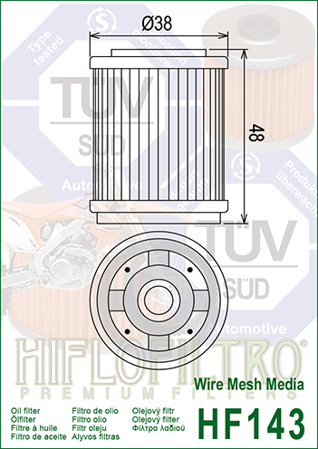 HIFLO OIL FILTER HF143