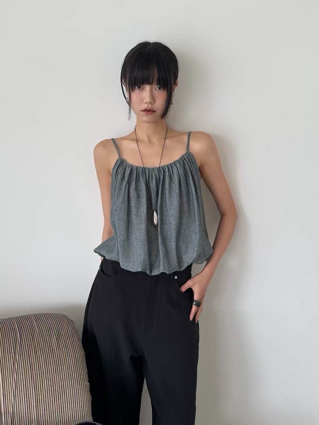 LG2604 Linen Balloon Sleeveless
