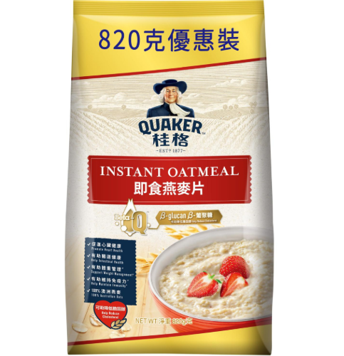 桂格即食燕麥片820g(紅袋）