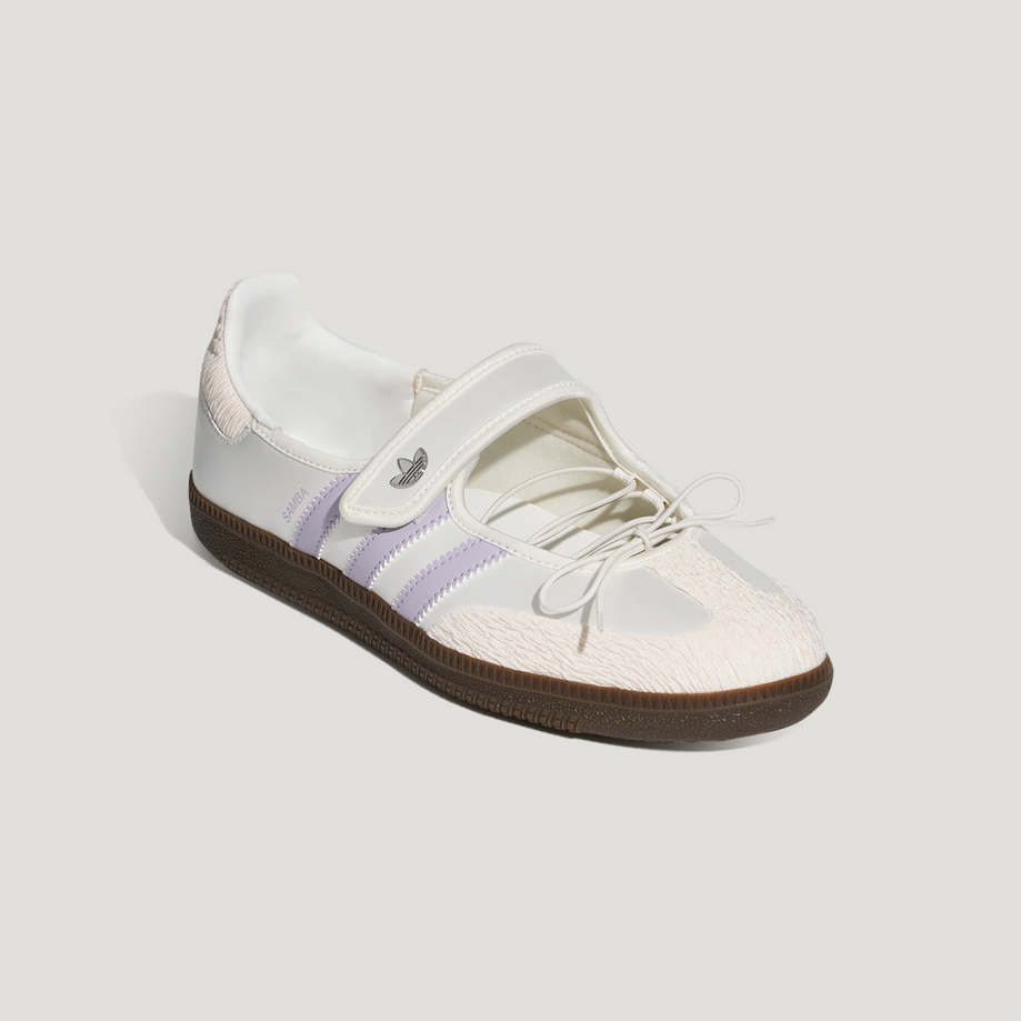 【預訂】ADIDAS SAMBA  JANE 奶白粉紫 瑪麗珍鞋-WOMEN