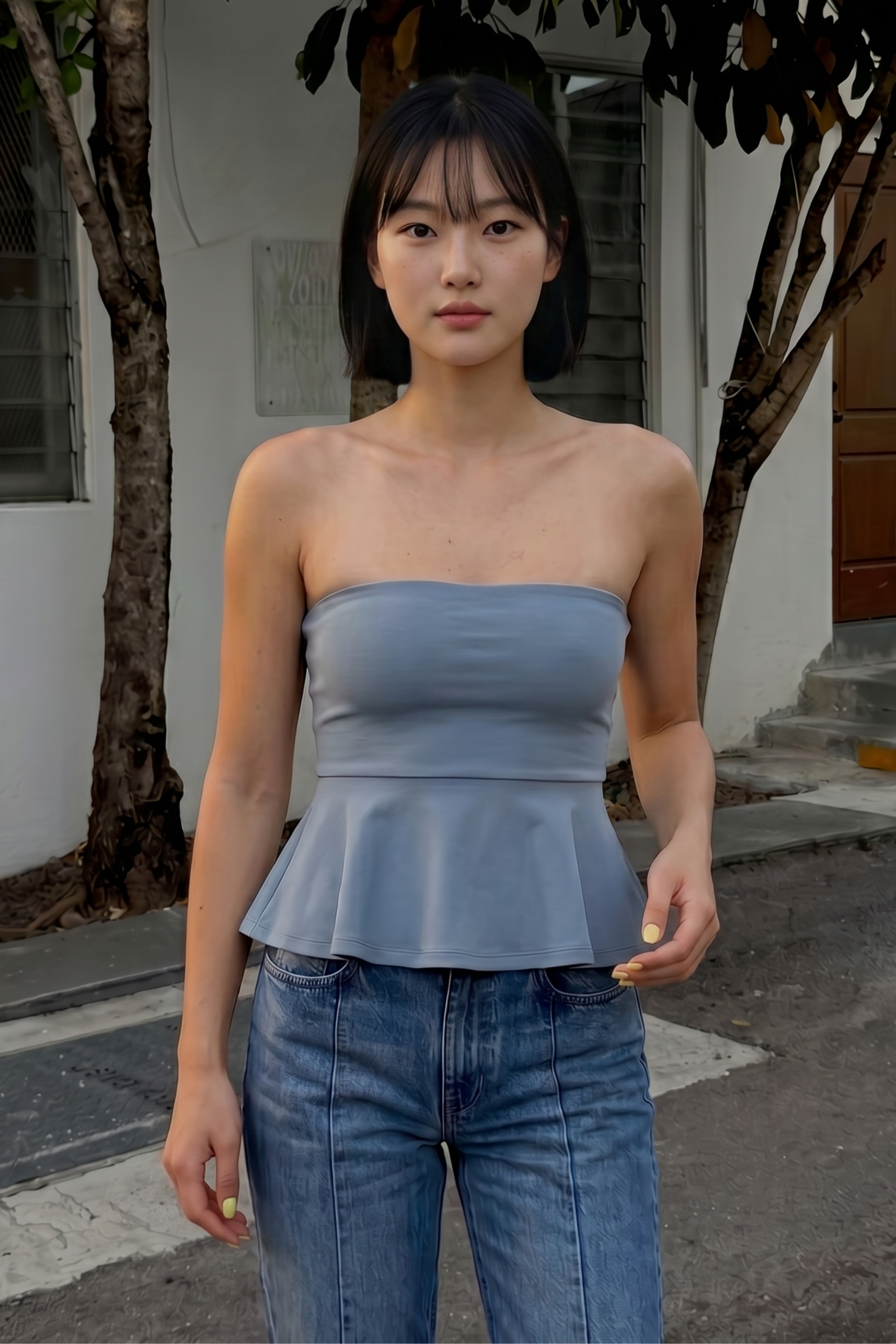 Souple Forme YOGA平口波浪上衣