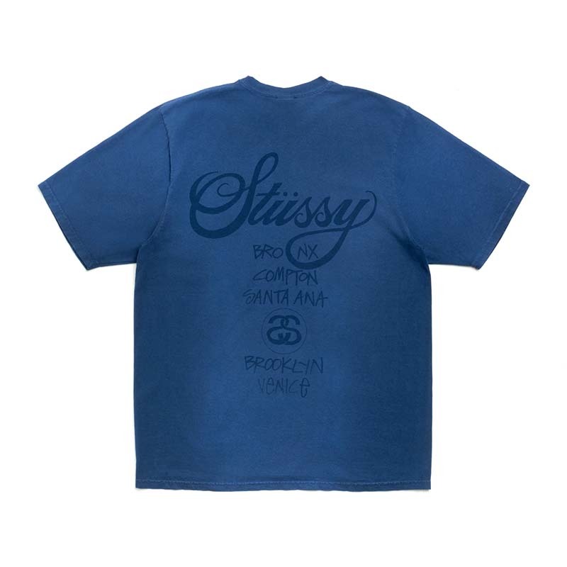 Stussy World Tour Tee 世界巡迴 短袖 藍色 3903962SF-FY [台灣現貨]