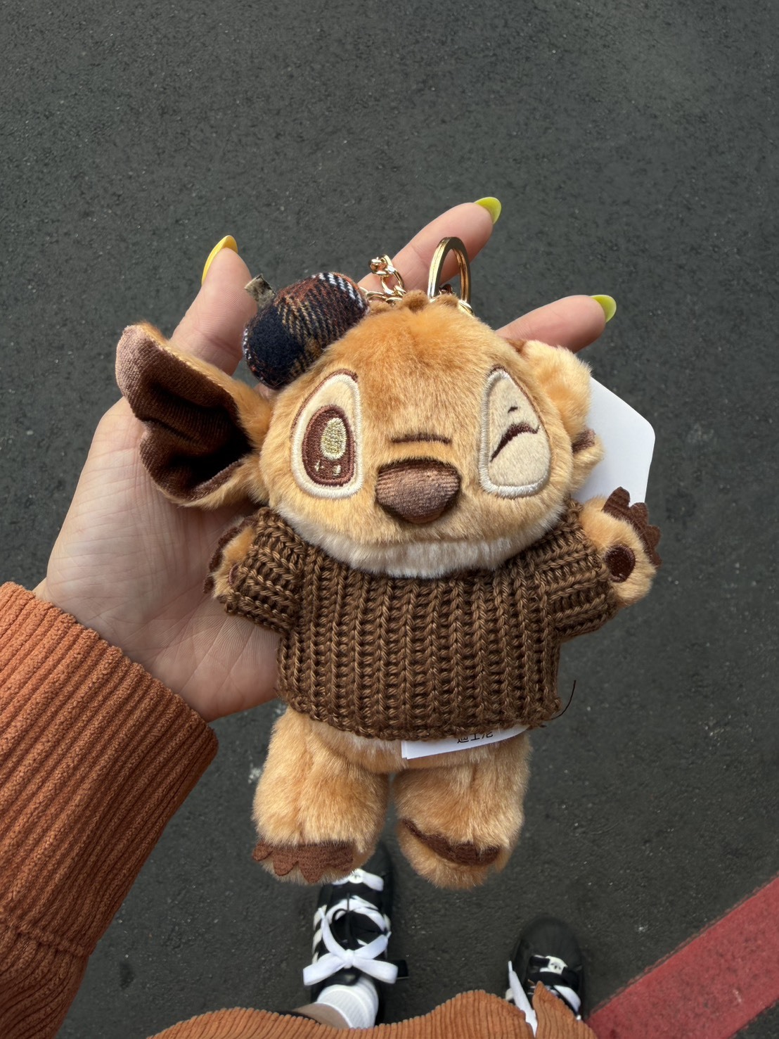 POTDEMIEL 蜂蜜罐 x Disney 迪士尼 史迪奇暖冬巧克力 絨毛玩偶 掛飾 stitch0011